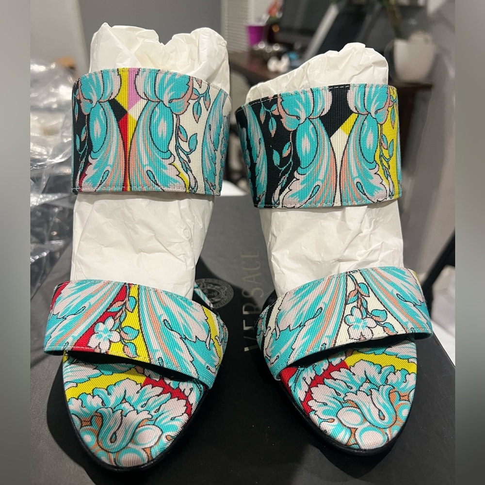 Versace Shoes New in box Versace Fluo Barocco High Heel Sandals